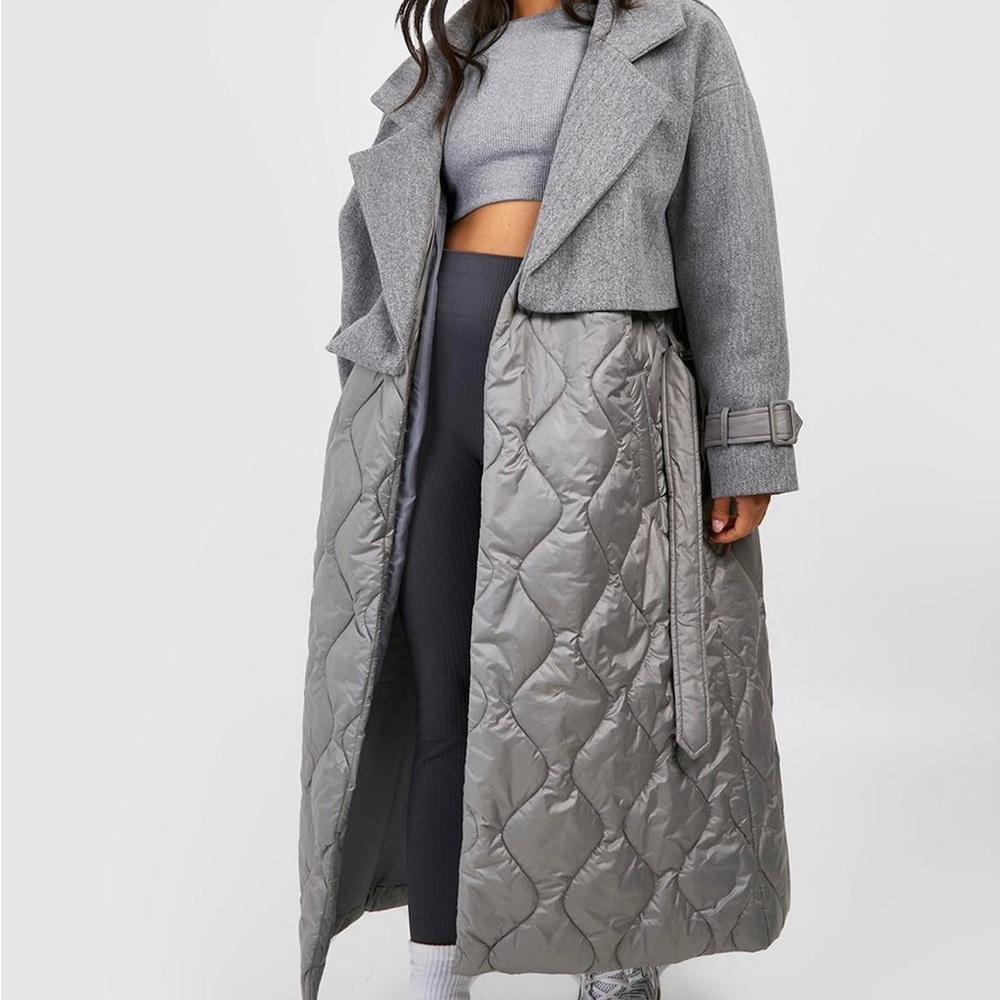Petite Quilted Wool look Coat (Brand New) Never worn